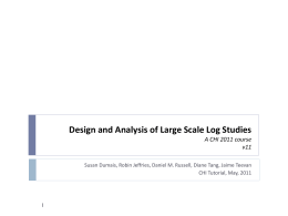 Design of Large Scale Log Analysis Studies