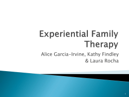Experiential Family Therapy - California State University