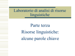 Laboratorio di analisi di dati linguistici