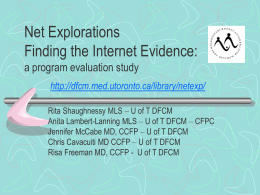Net Explorations Finding the Internet Evidence