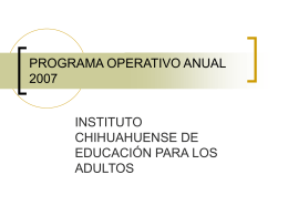 PROGRAMA OPERATIVO ANUAL 2007