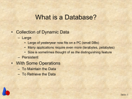 What is a Database? - Brigham Young University
