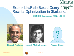 Extensible/Rule Based Query Rewrite Optimization in …
