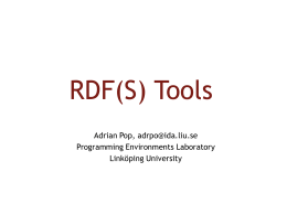 RDF tools