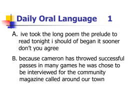 Daily Oral Language 25
