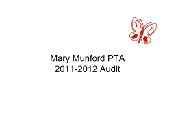 Mary Munford PTA Fiscal Budget 2005