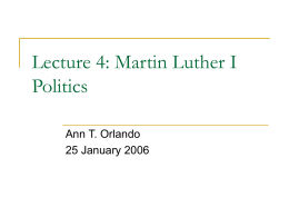 Lecture 4: Martin Luther I - Massachusetts Institute of