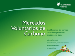 Mercados Voluntarios de Carbono