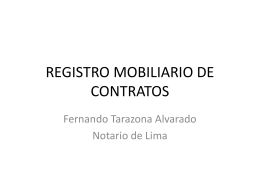 REGISTRO MOBILIARIO DE CONTRATOS
