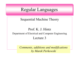 ECE-548 Sequential Machine Theory