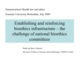 National Bioethics Committees