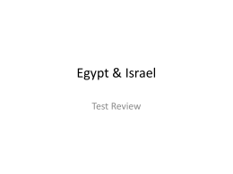 Egypt & Israel - Montgomery ISD
