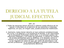 DERECHO A LA TUTELA JUDICIAL EFECTIVA
