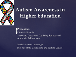 Autism Awareness - Stonehill College
