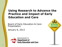 Using Research to Advance the Practice and Impact of …