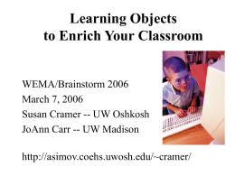 Learning Objects to Enrich Your Classroom
