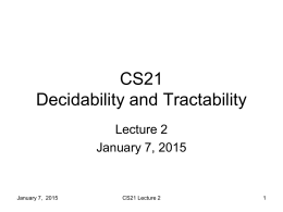 CS21 Lecture 1 - California Institute of Technology