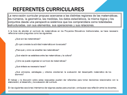 Referentes curriculares