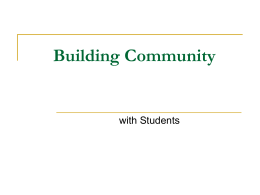Building Community - DigitalCommons@Liberty University