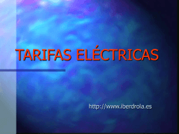 TARIFAS ELECTRICAS