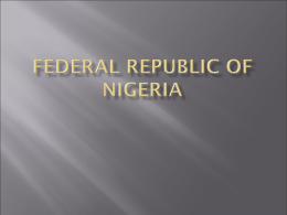 Federal republic of Nigeria