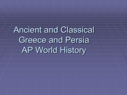 Chapter 4-5 Classical Greece and Rome AP World History, …