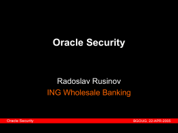 Oracle Security