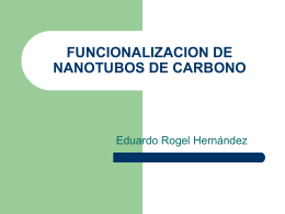 FUNCIONALIZACION DE NANOTUBOS DE CARBONO