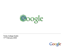Google-TCD - Trinity College Dublin