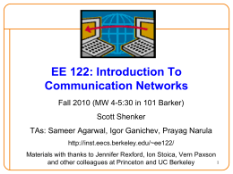 EE 122: Computer Networks - University of California, …
