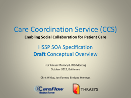 HL7 SOA - Care Collaboration Services