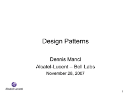 Design Patterns - New Jersey Institute of Technology