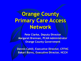 Community Collaboration Primary Care Access Network …