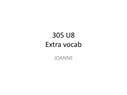 305 U8 Extra vocab