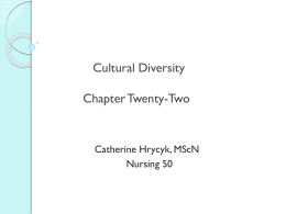 Cultural Diversity Chapter Twenty-0ne