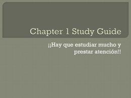 Chapter 1 Study Guide