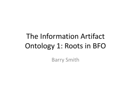 The Information Artifact Ontology 1: Roots in BFO