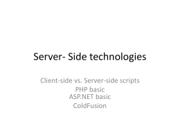 Server- Side technologies