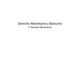 Derecho Monetario y Bancario 2. Valor del dinero y precio