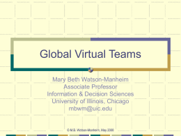 Measuring Virtuality in a Global Organization