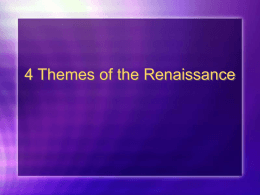 4 Themes of the Renaissance