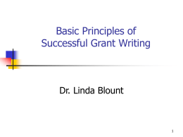 Grant Writing Basics