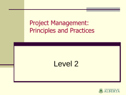 Project Management Principles and Practises