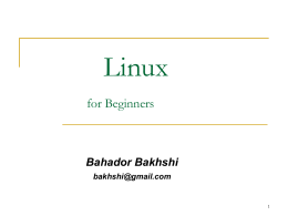 Linux - Amirkabir University of Technology