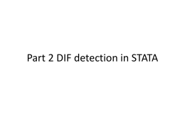 Part 2 DIF detection in STATA