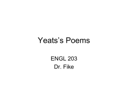 Yeats’s Poems - Winthrop University, Rock Hill, SC 29733, …