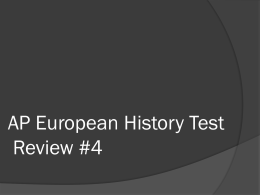 AP European History Test Review Part Four