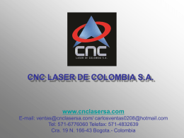 CNC LASER DE COLOMBIA S.A.