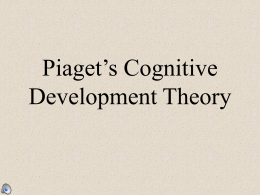 Piaget’s Cognitive Development Theory