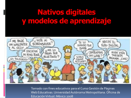 Nativos digitales y modelos de aprendizaje